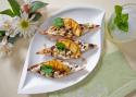 Grilled Open-Face Herbed Goat Cheese Sandwich with Nectarines and Walnuts Photo